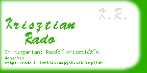 krisztian rado business card